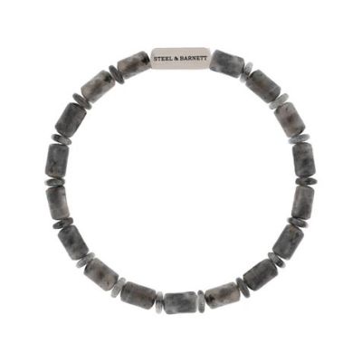 Steel and Barnett - Colourful Cal - Spectrolite Stone Stretch Bead Bracelet - Medium