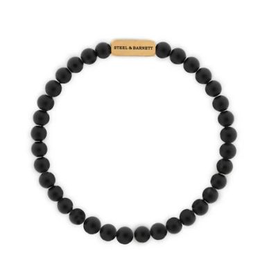 Steel and Barnett - Natural Ned - Matte Black Stone - Matte Gold - Small