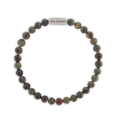 Steel and Barnett - Natural Ned - Matte Dragon Blood Stone - Matte Silver - Medium